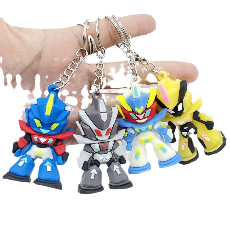 Car Accessories Gifts For Men - Gundam siliconen sleutelhanger, mini Mobile Suit