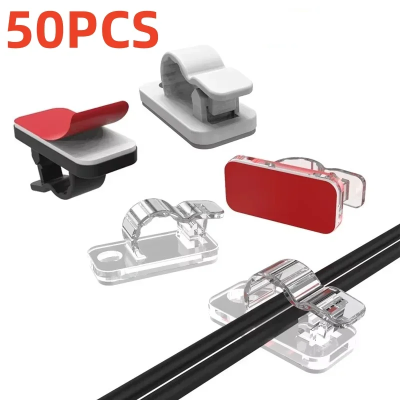 Car Cable Organizer - 10/50 Stuks Zelfklevende Kabel Clips Snoerbeheer