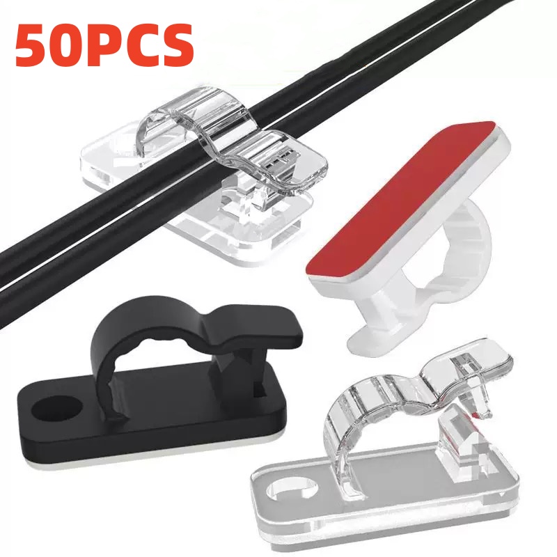 Car Cable Organizer - 10/50 Stuks Zelfklevende Kabel Clips Snoerbeheer
