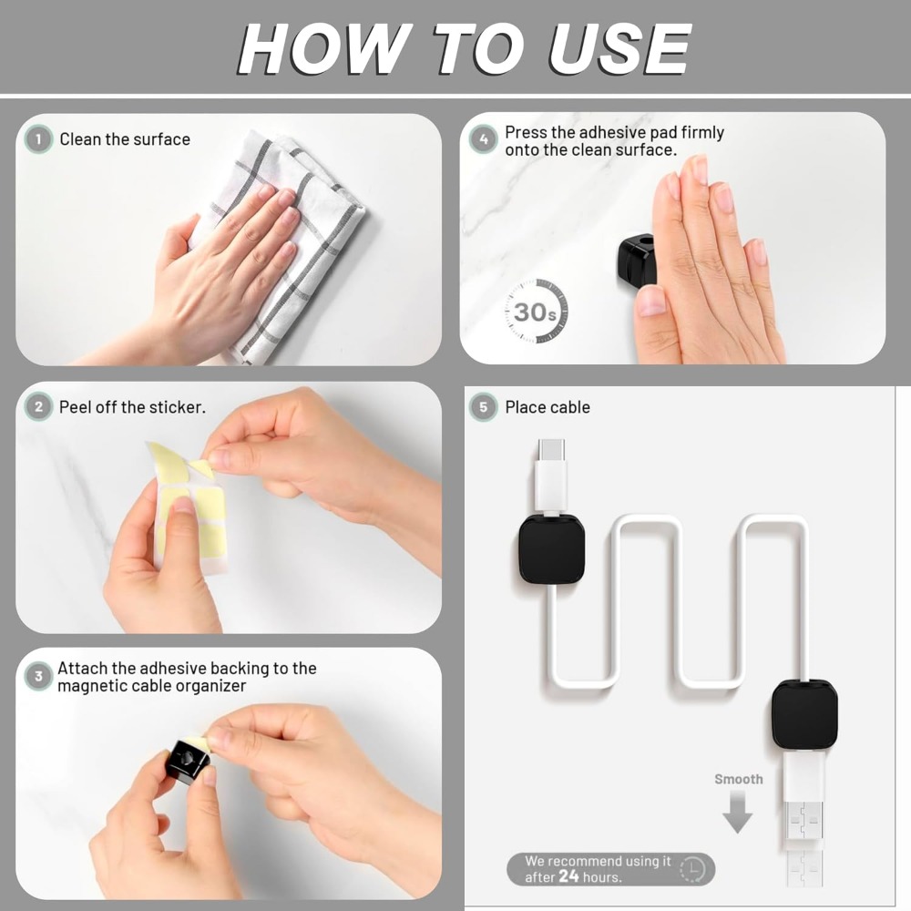 Magnetische kabelclips voor sn - Car Cable Organizer recensie en prijs
