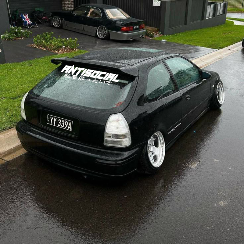JDM-stijl 'ANTISOCIRL' vinyl s - Car Accessories Banner recensie en prijs