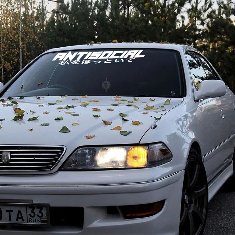 JDM-stijl 'ANTISOCIRL' vinyl s - Car Accessories Banner recensie en prijs